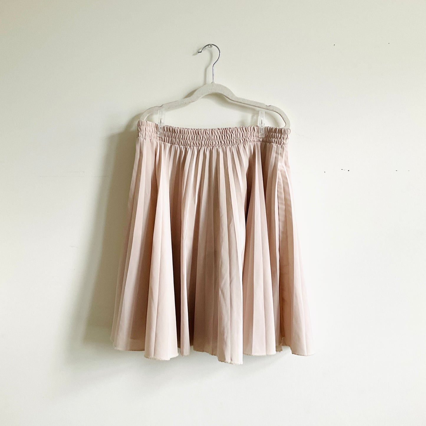 Blush Pink Pleated Skirt