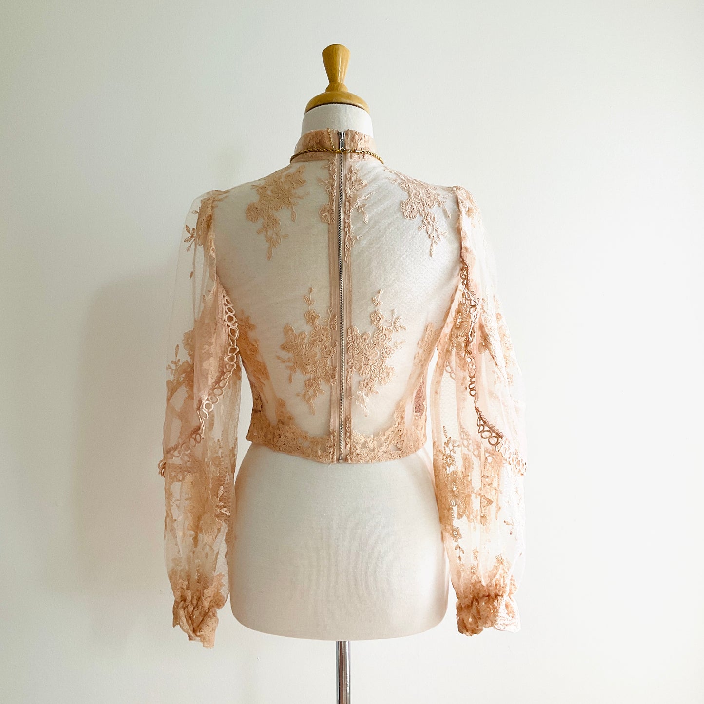 Apeach Lace Mesh Blouse