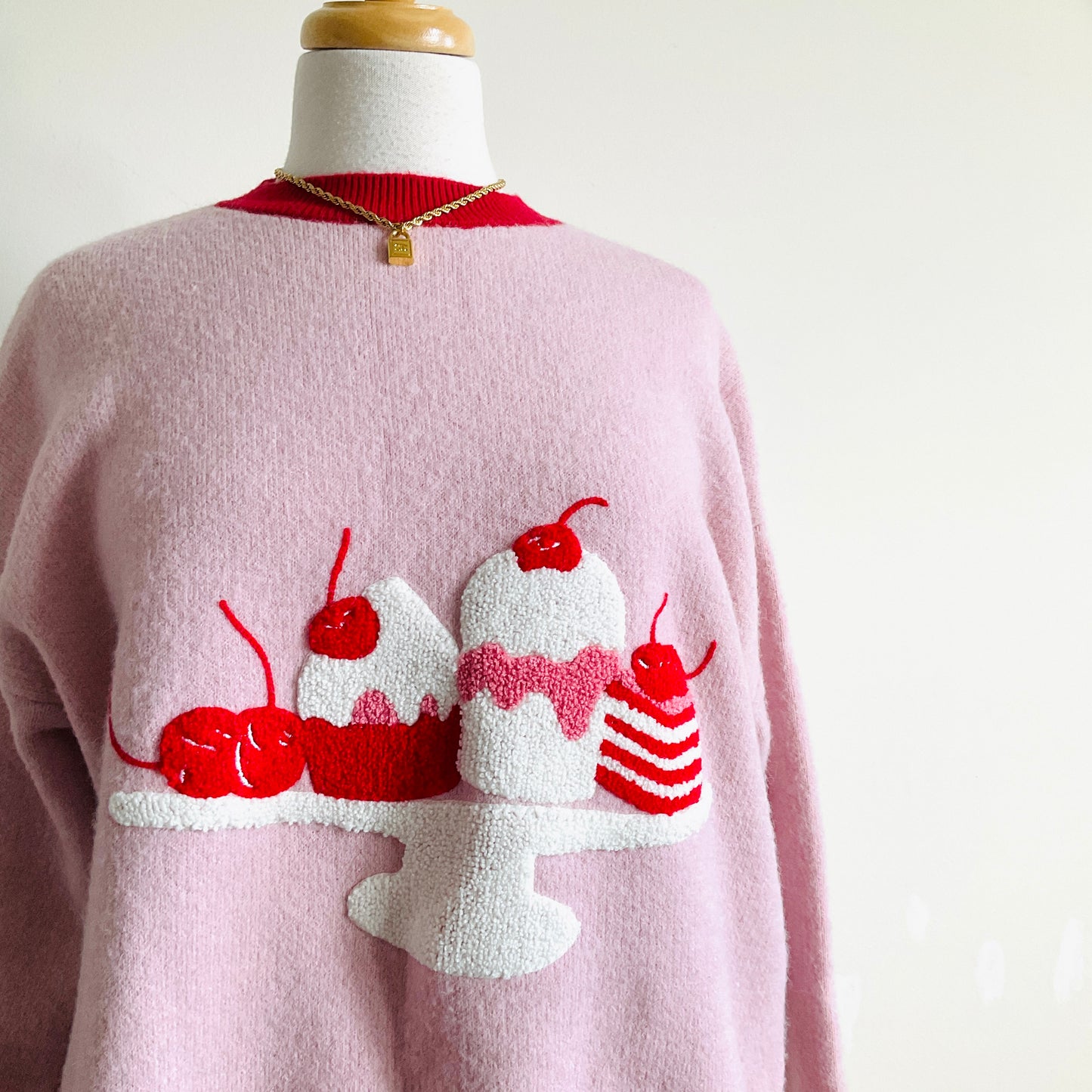 Cherry Cupcakes Knit Sweater