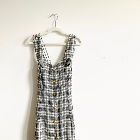 Boutique Plaid Maxi Dress