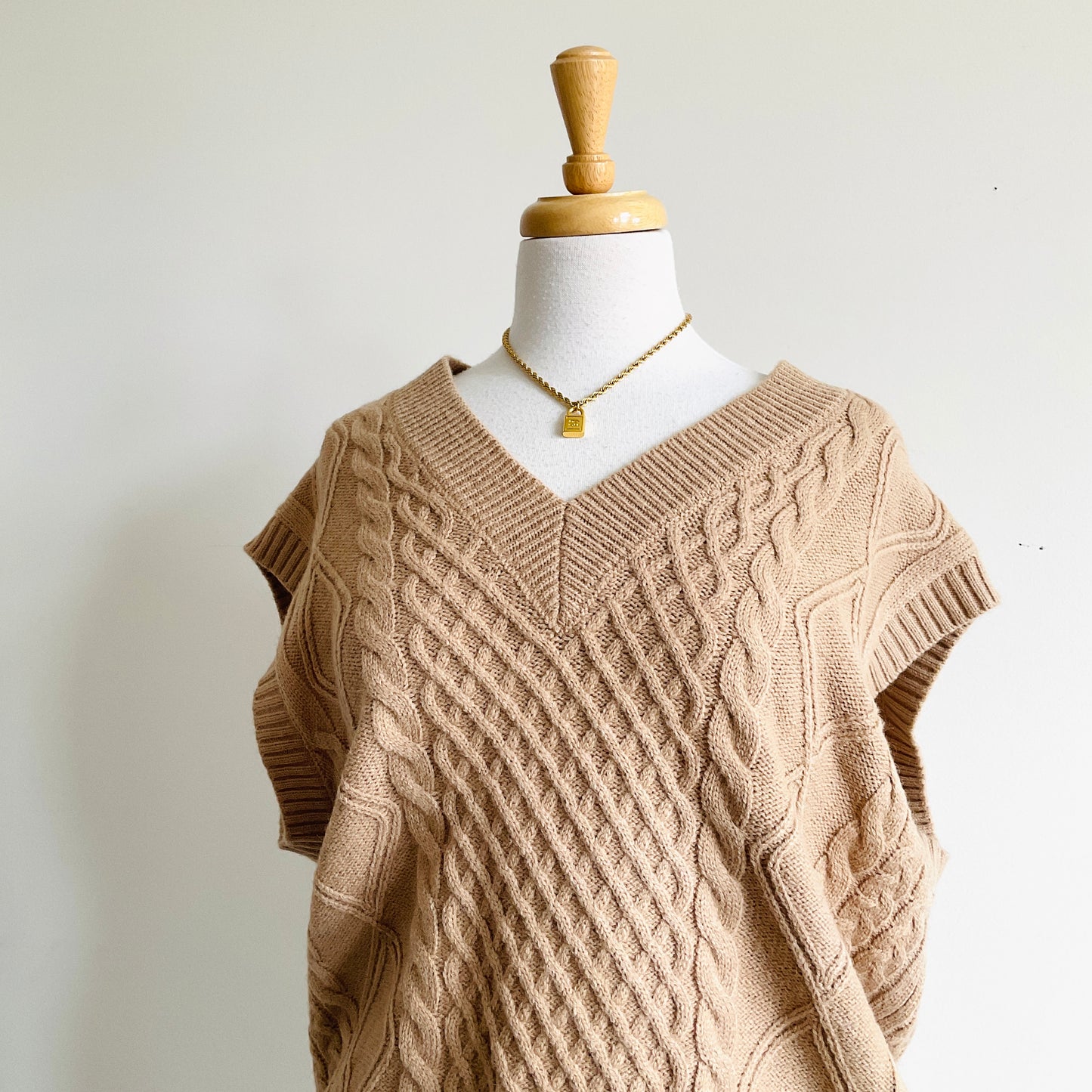 Oak + Fort Cable-knit Sweater Vest