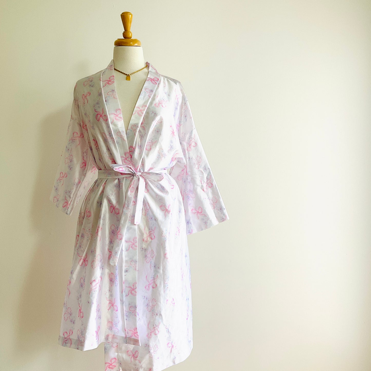 Amanda Lingerie Ribbon Satin Robe