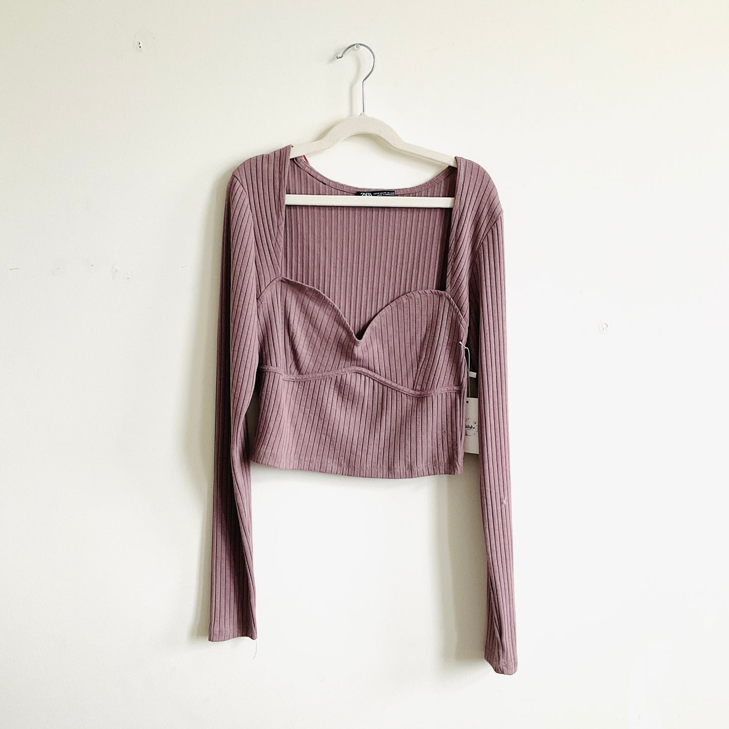 Zara Bustier Ribbed Longsleeve