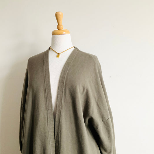 Oak + Fort Olive Long Cardigan