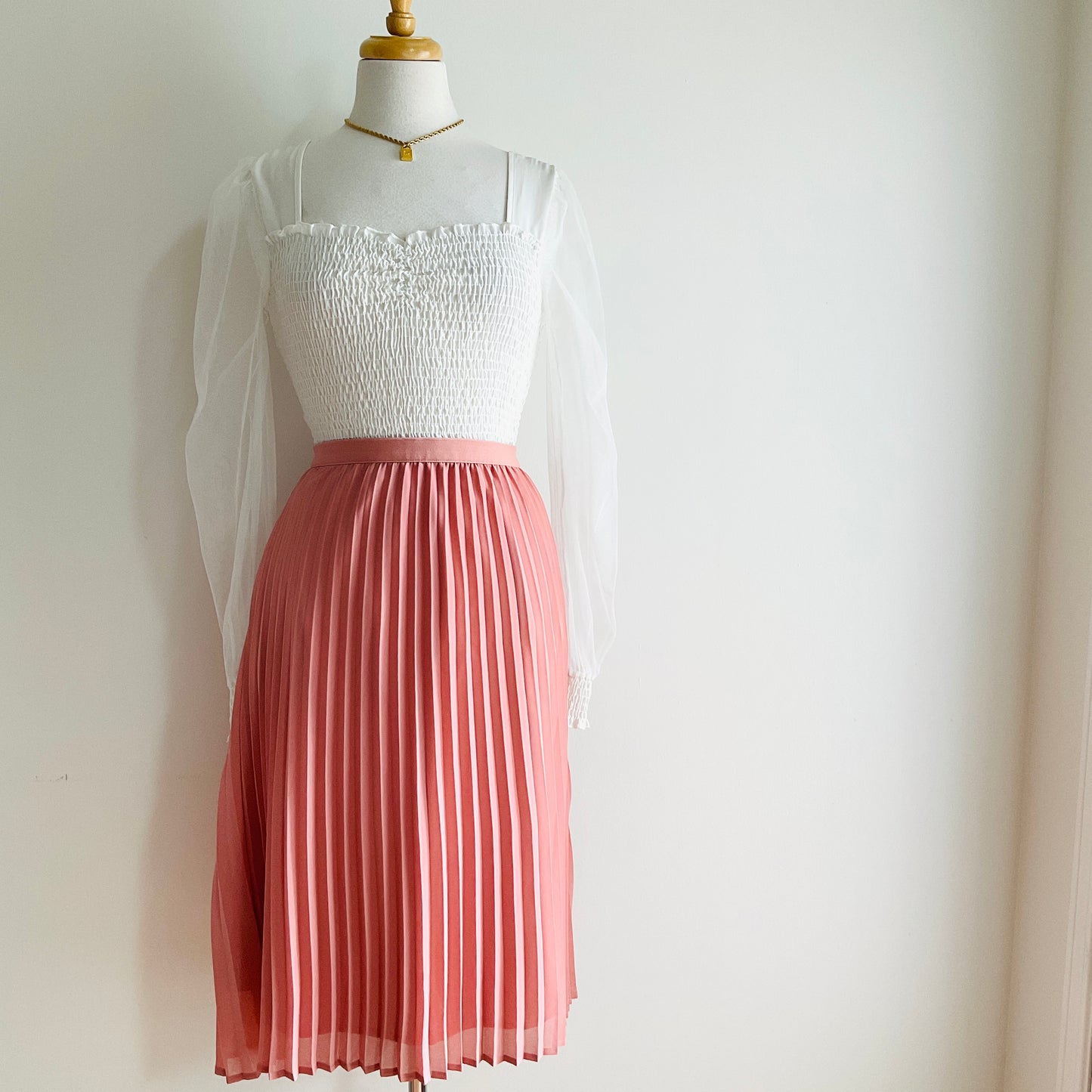 Dynamite Accordian Midi Skirt