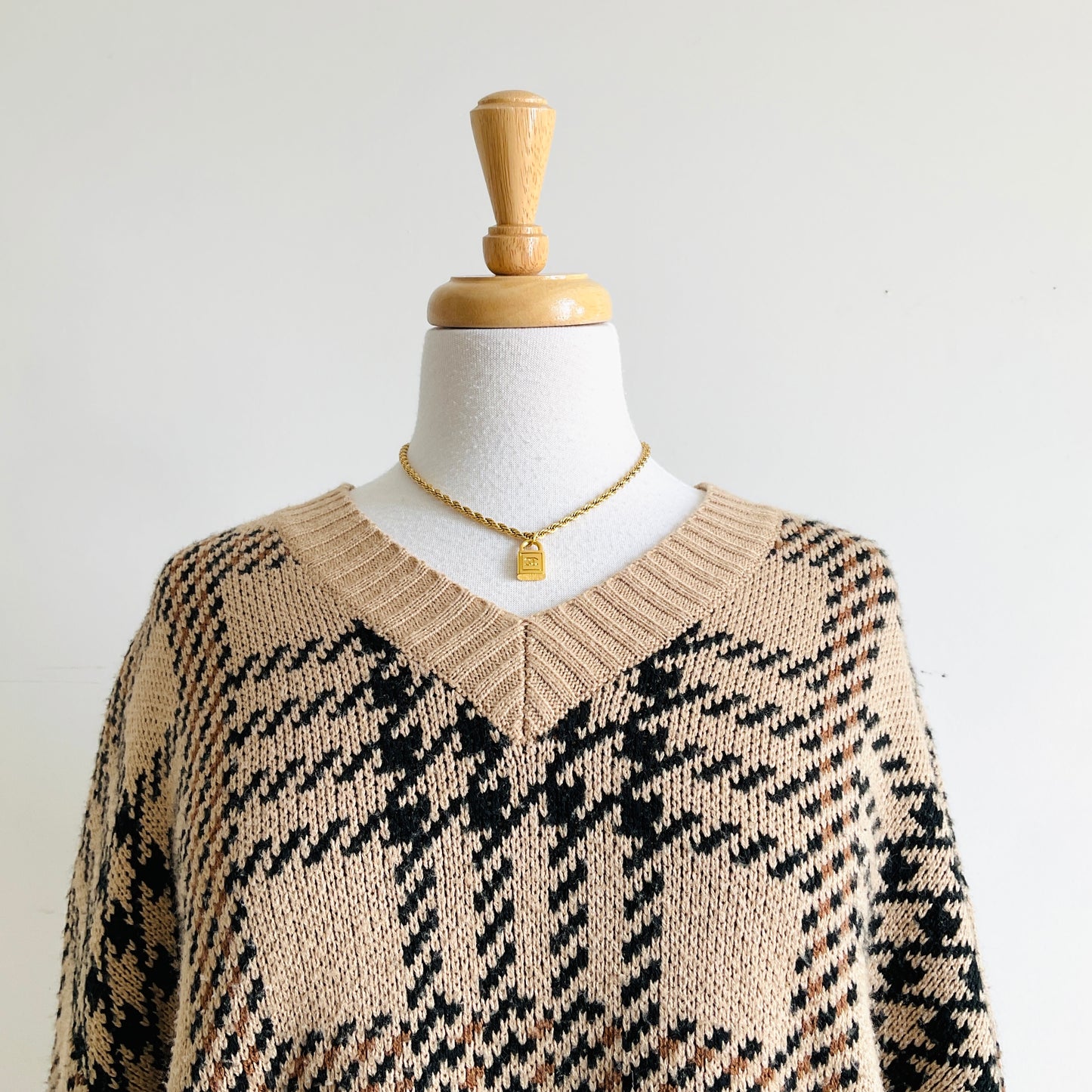 Oak + Fort Plaid Knit Sweater