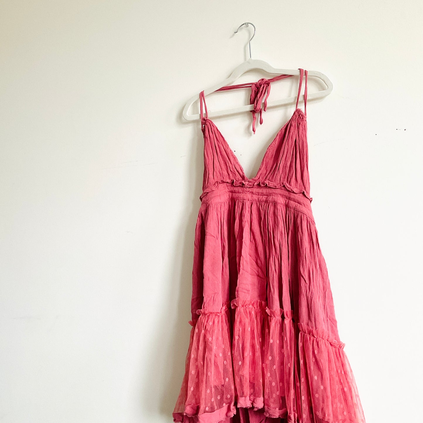 Boutique Ruffle High-low Halter Dress