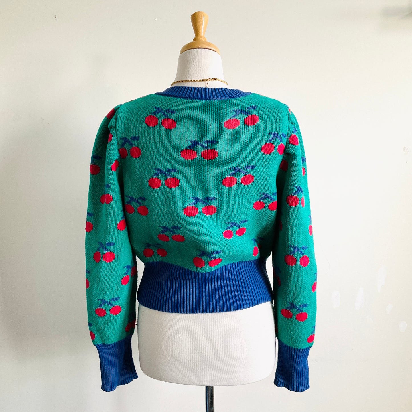 Mrs. Fields Cherry Knit Cardigan