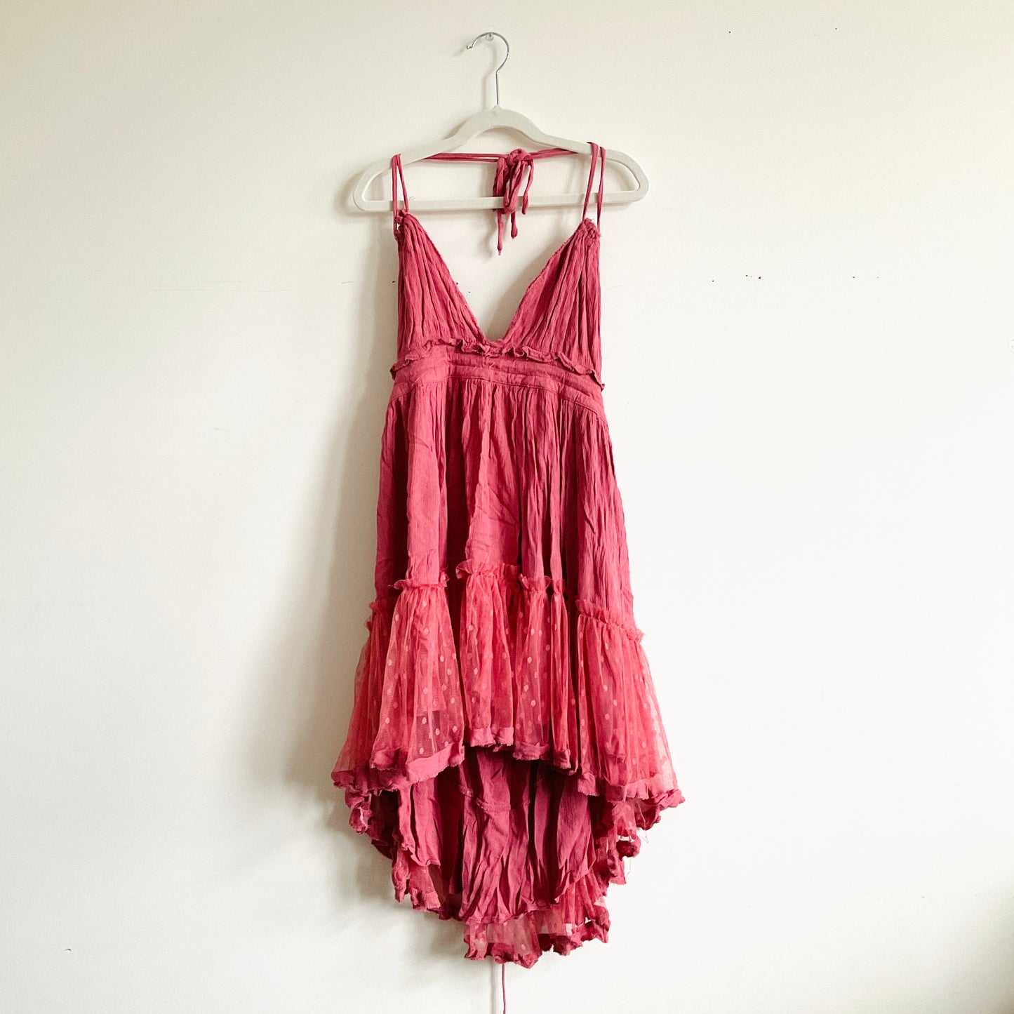 Boutique Ruffle High-low Halter Dress