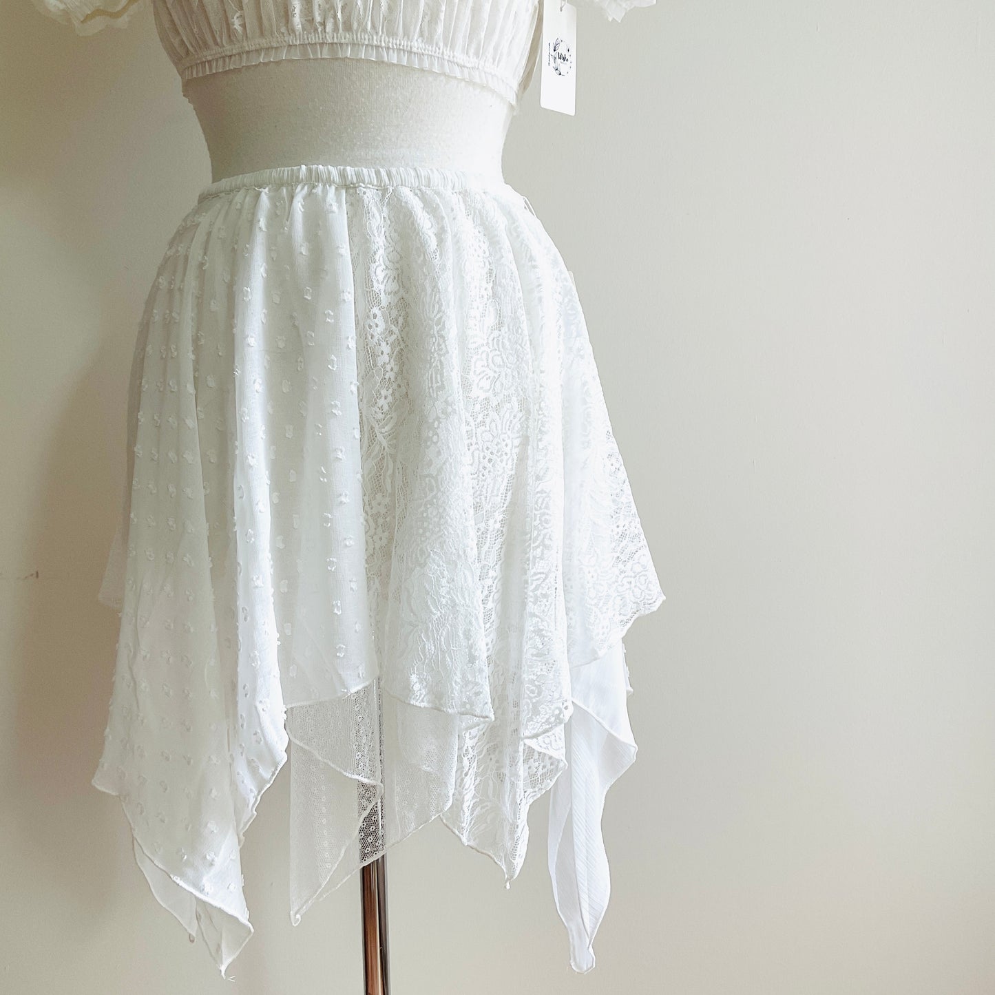 Urban Outfitters 'Penelope' Lace Asymmetrical Midi Skirt