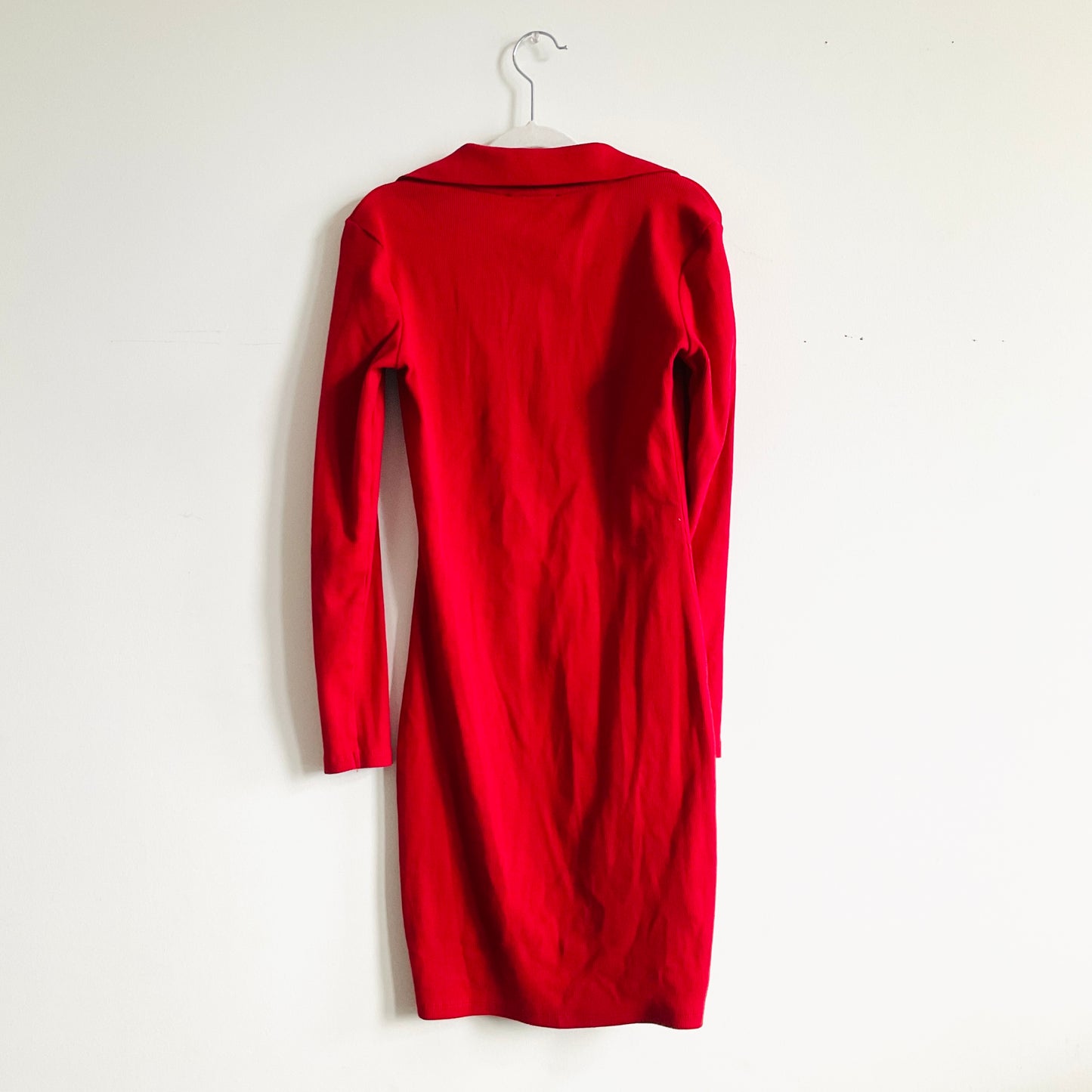 Zara Ribbed Polo Longsleeve Dress