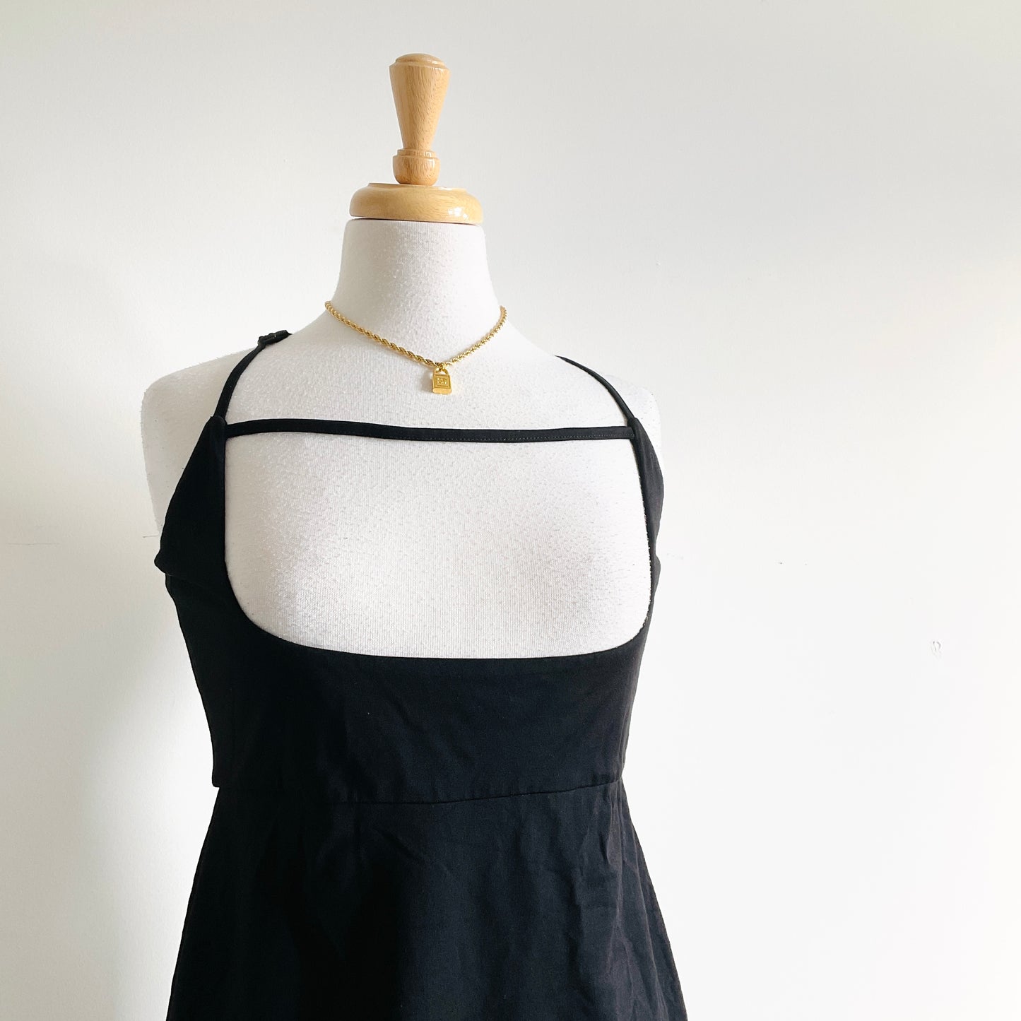 Little Cherry Black Mini Dress w/Suspenders