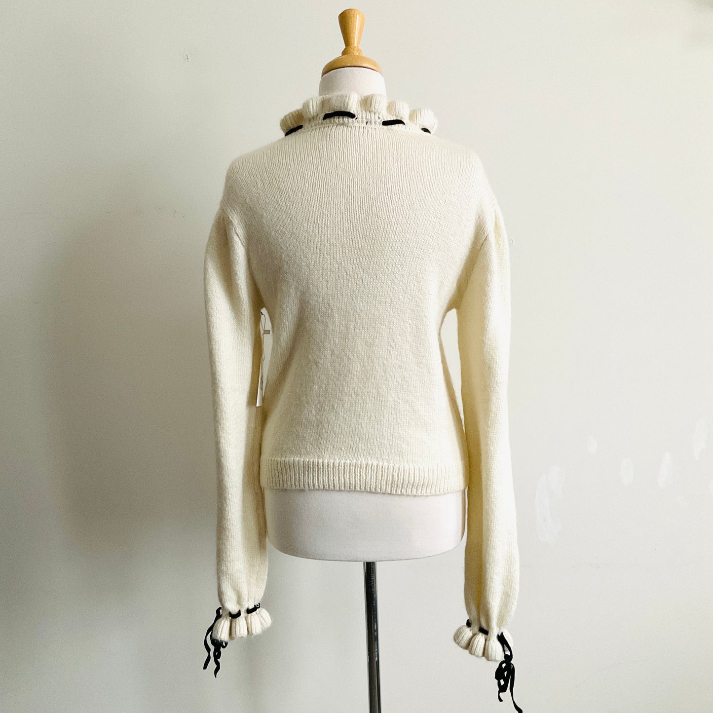 Zara Ribbon Knit Mockneck Sweater