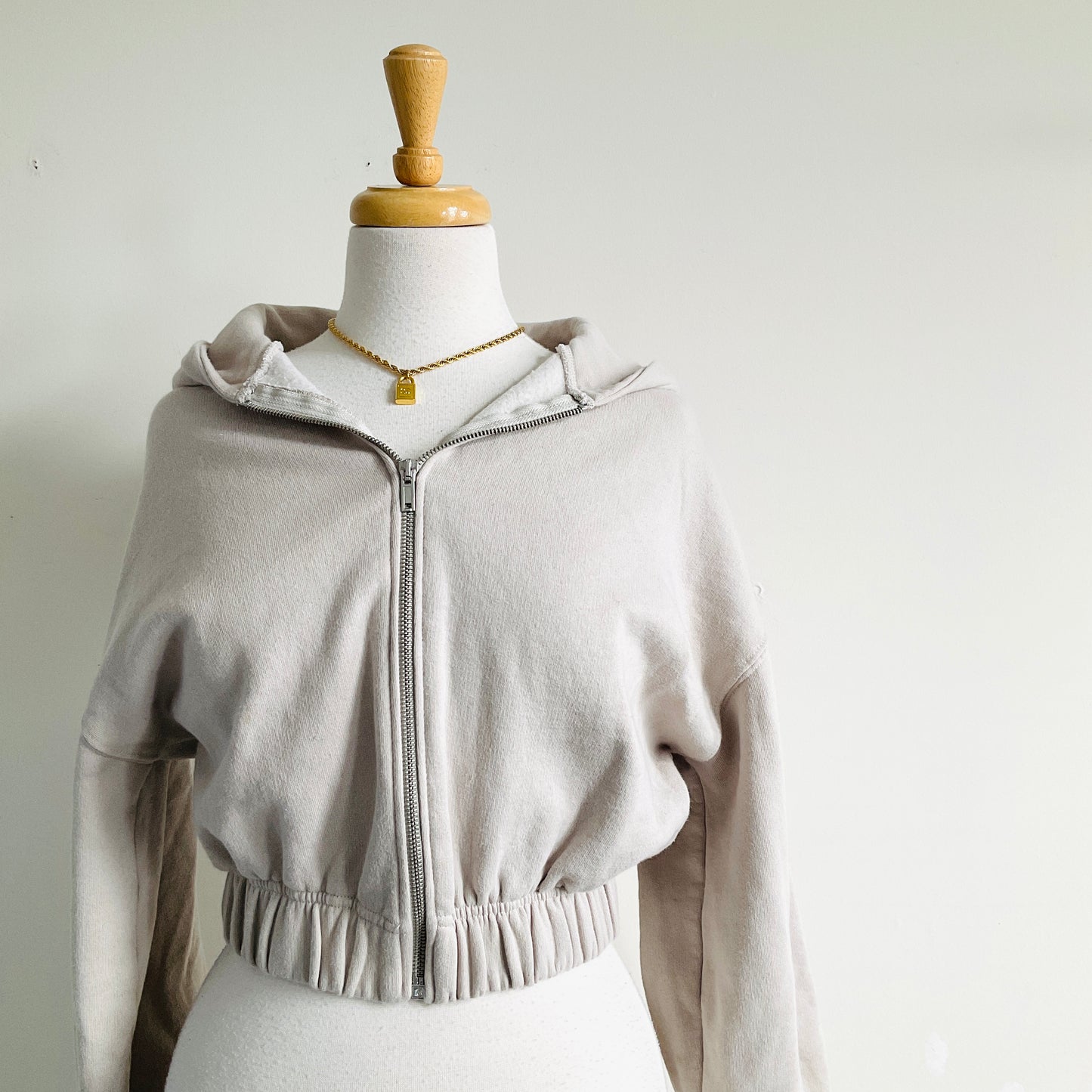 Zara Cropped Zip-up Hoodie