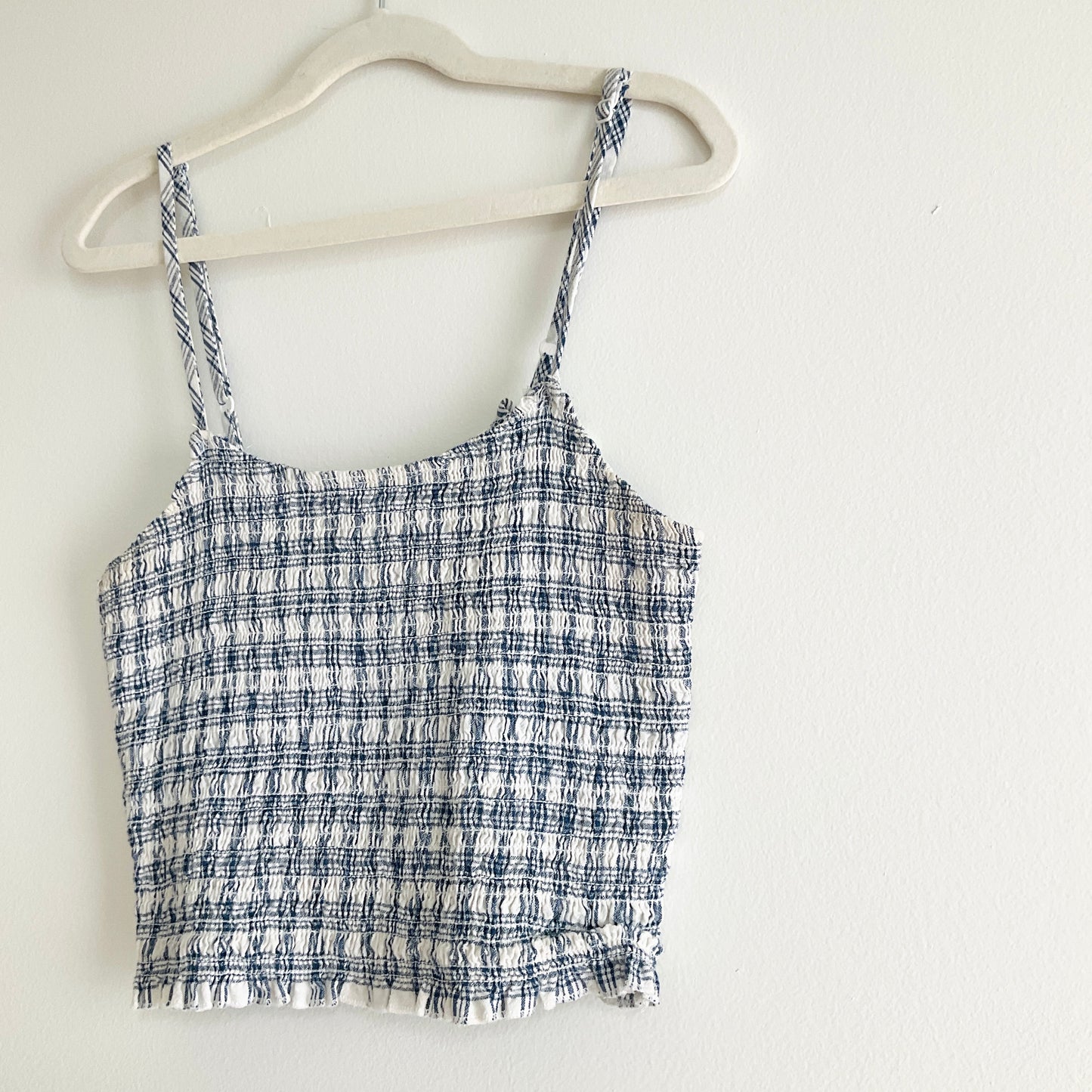 Brandy Melville Plaid Smocked Tank