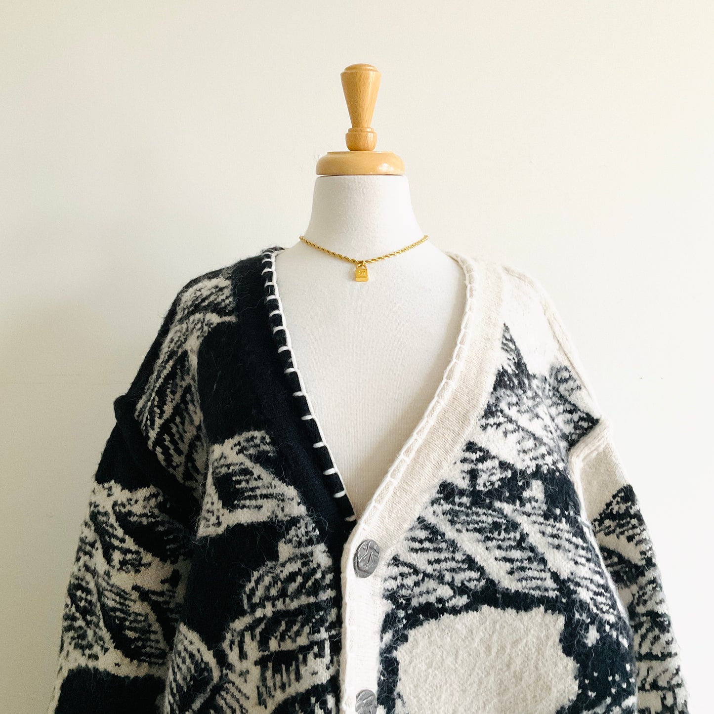 Prenauns Patterned Knit Cardigan