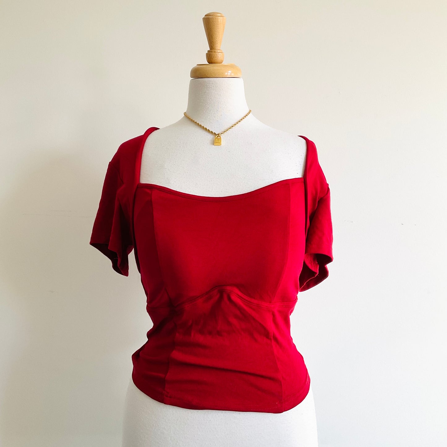 Little Cherry Bustier Open-back Top