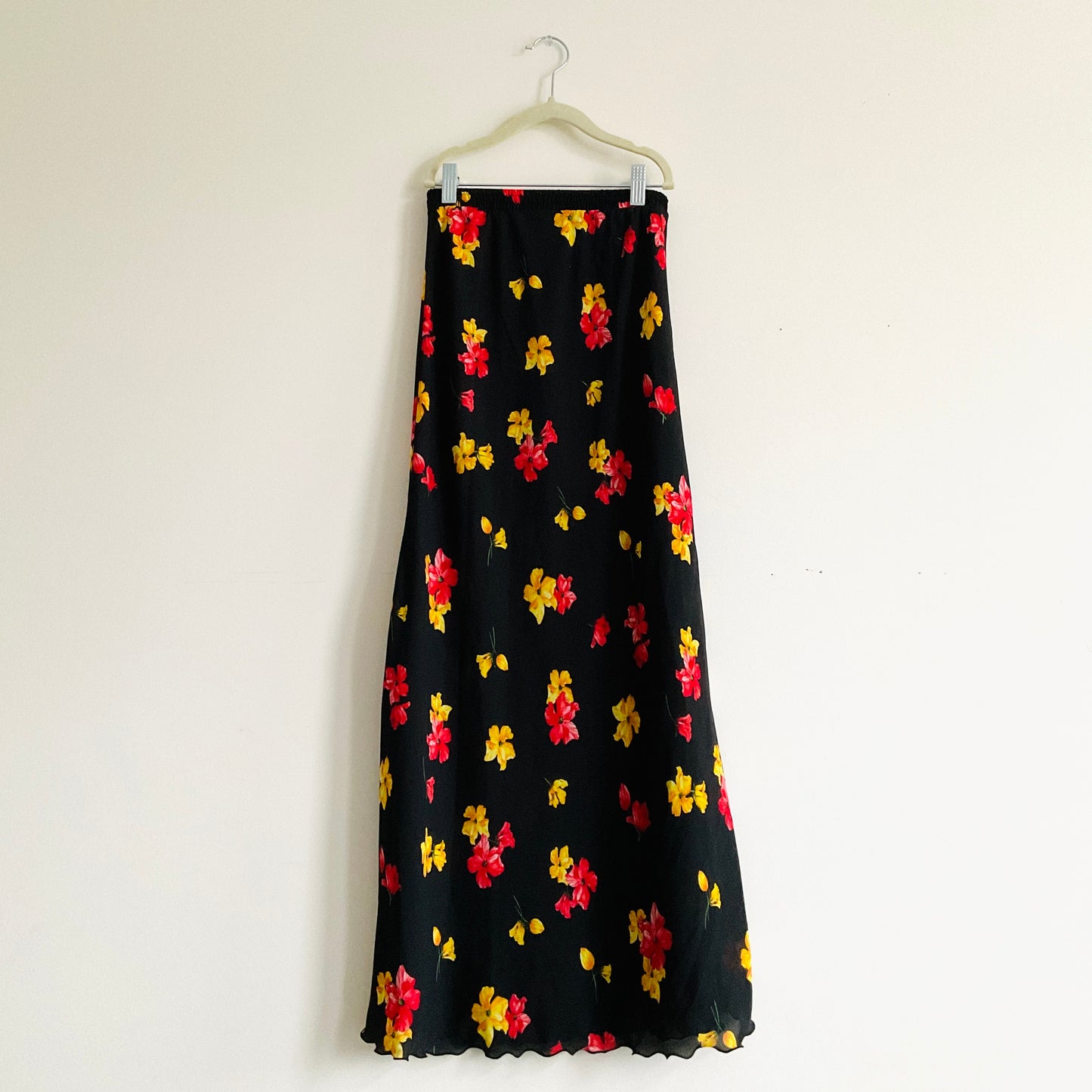 Boutique Floral Chiffon Maxi Skirt