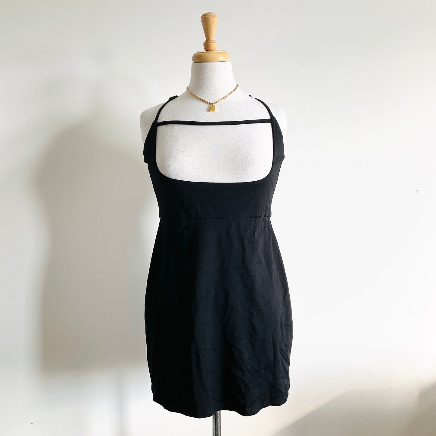 Little Cherry Black Mini Dress w/Suspenders