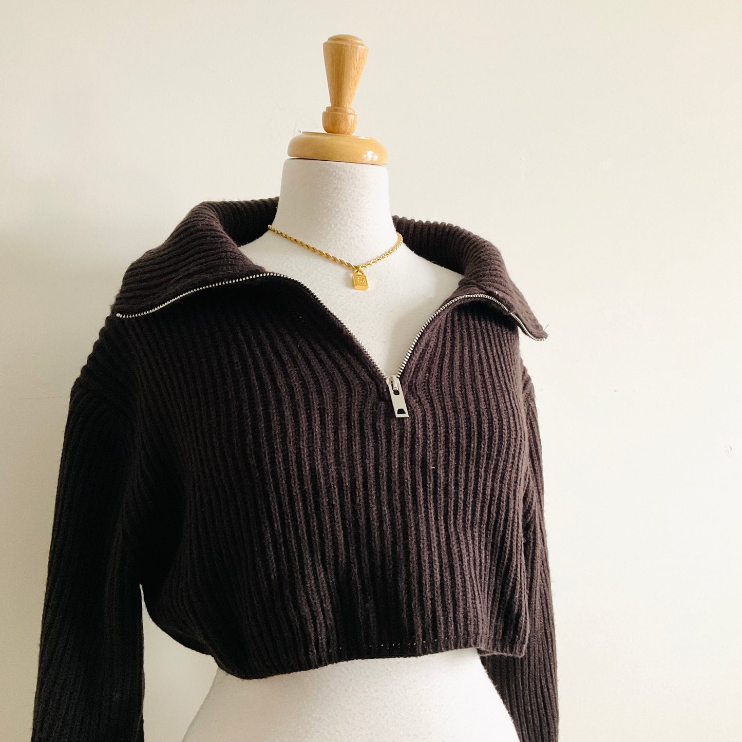 Boutique Chocolat Knit Half Zip