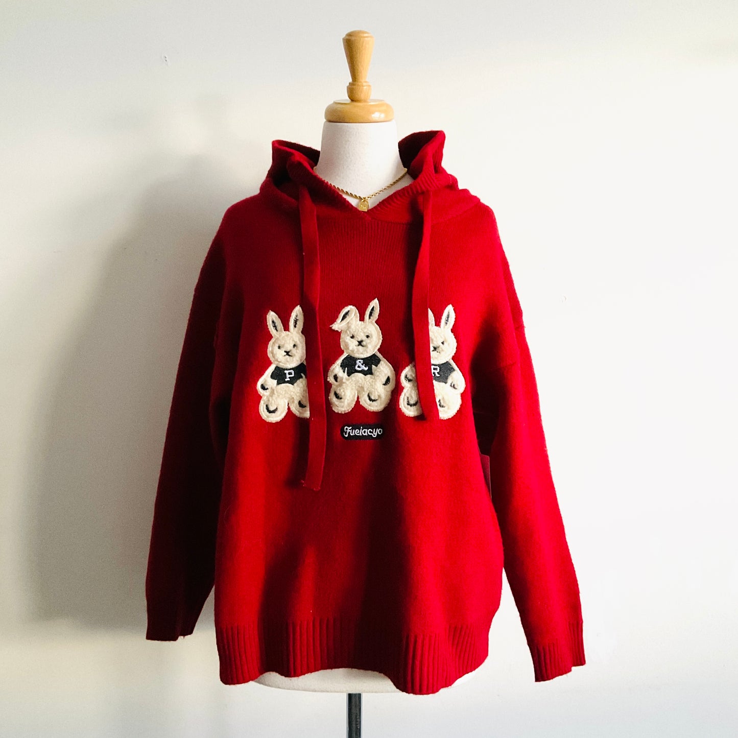 Baby Bunny Triplets Knit Hoodie