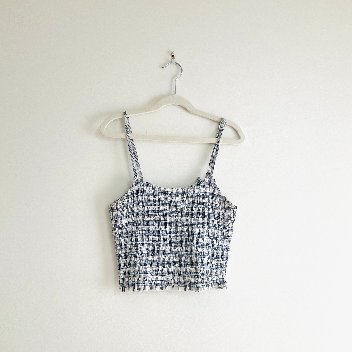 Brandy Melville Plaid Smocked Tank