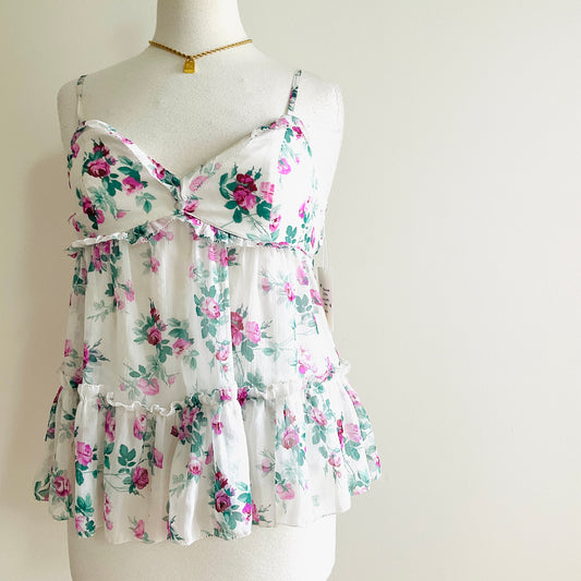 Abercrombie & Fitch Floral Ruffle Tank