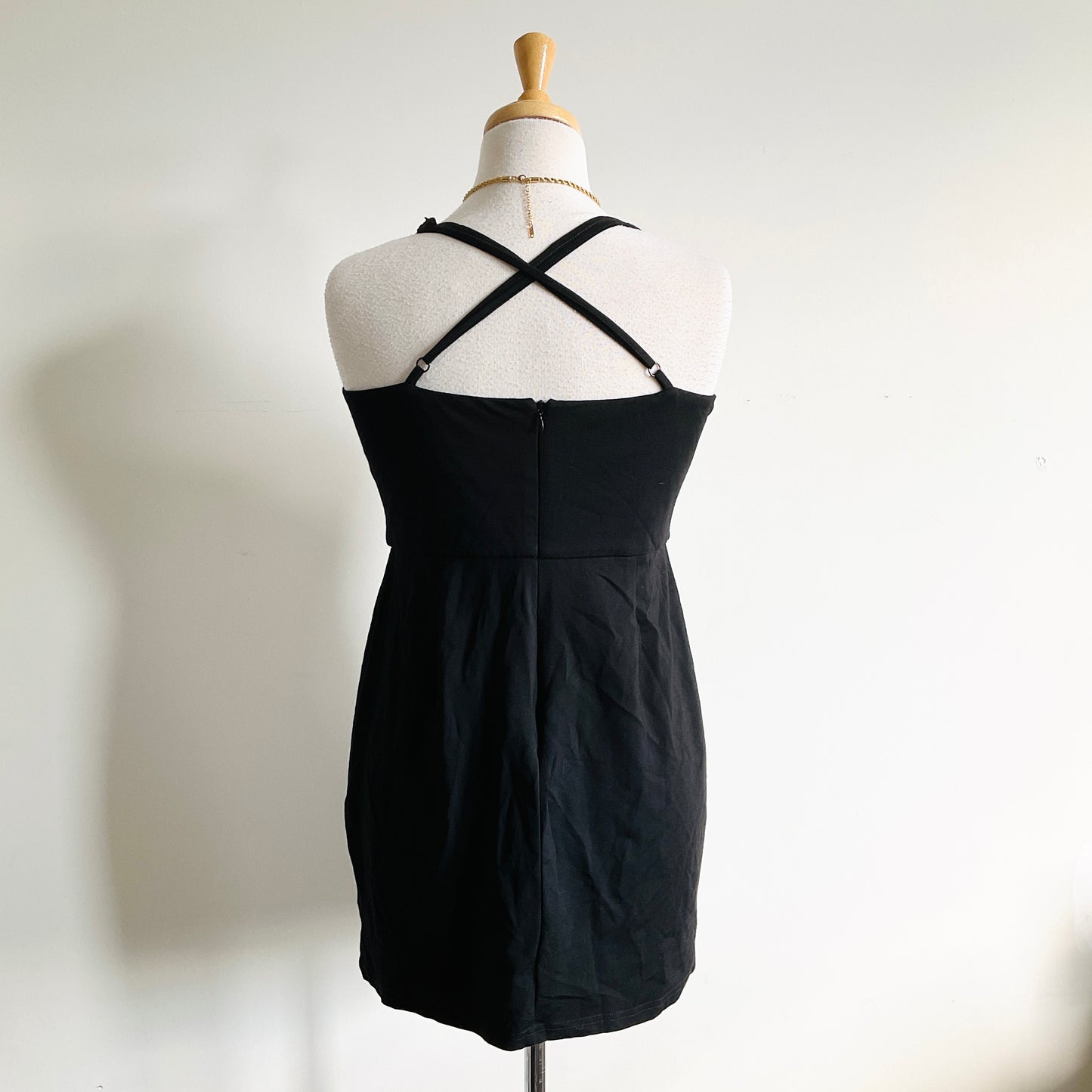 Little Cherry Black Mini Dress w/Suspenders