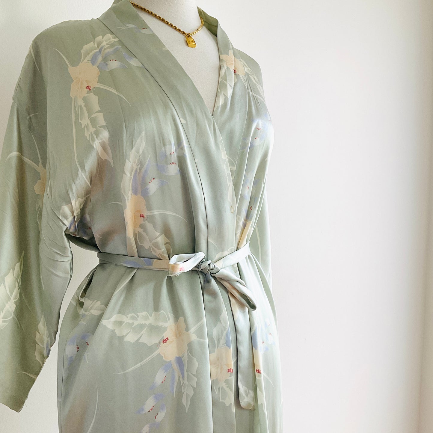 Lily of the Valley Silk Kimono