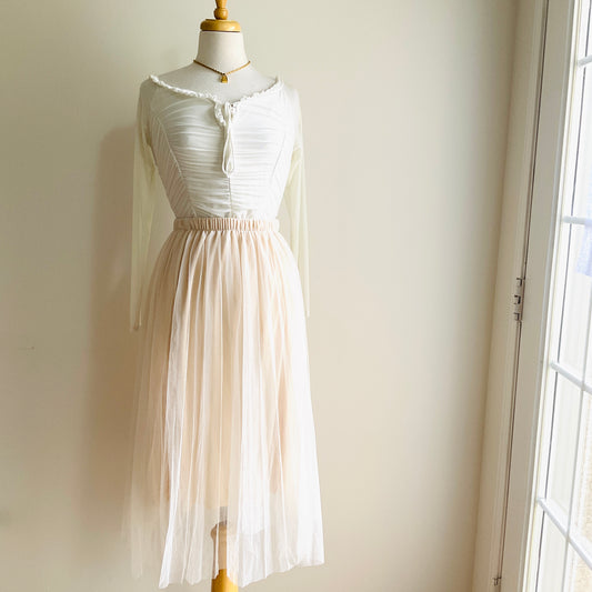 Boutique Tulle Midi Skirt