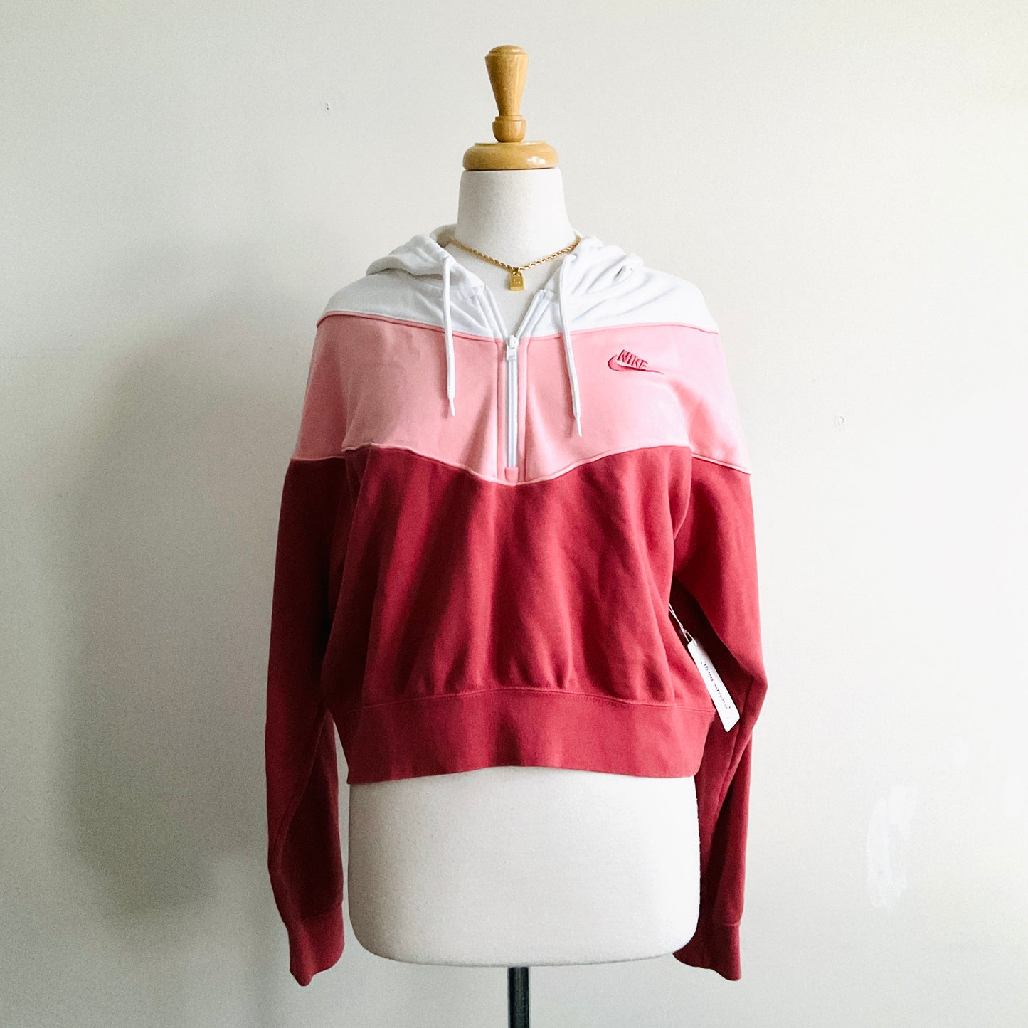 Nike Colorblock Quarterzip Hooded Sweatshirt