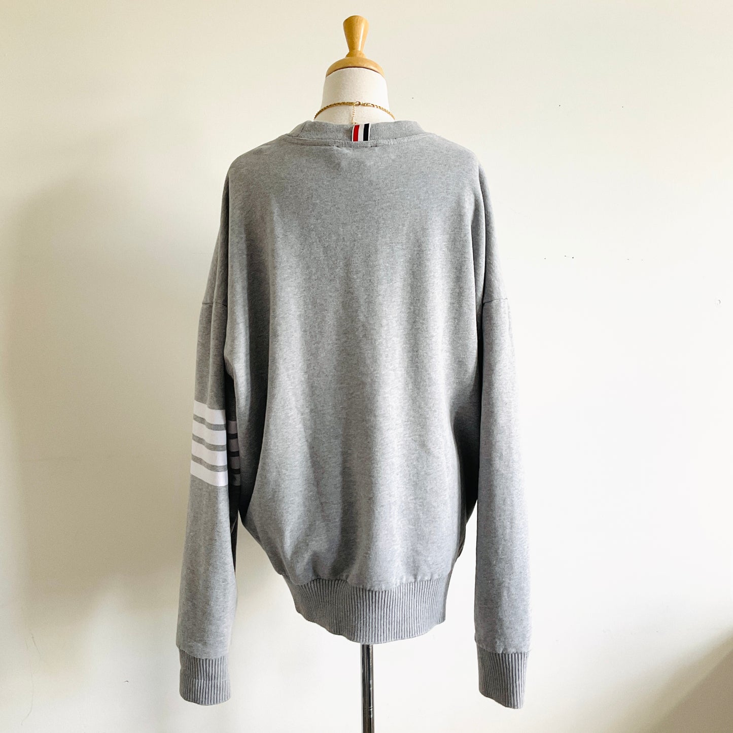 Thom Browne Inspired 4-bar Stripe Sweatshirt