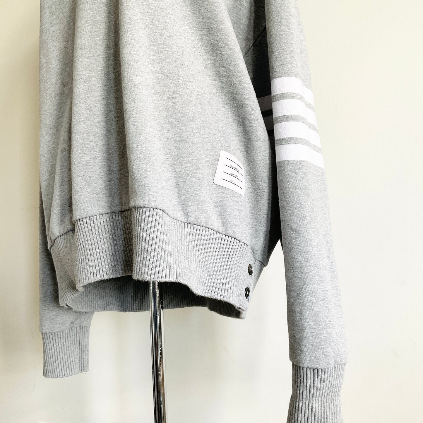 Thom Browne Inspired 4-bar Stripe Sweatshirt