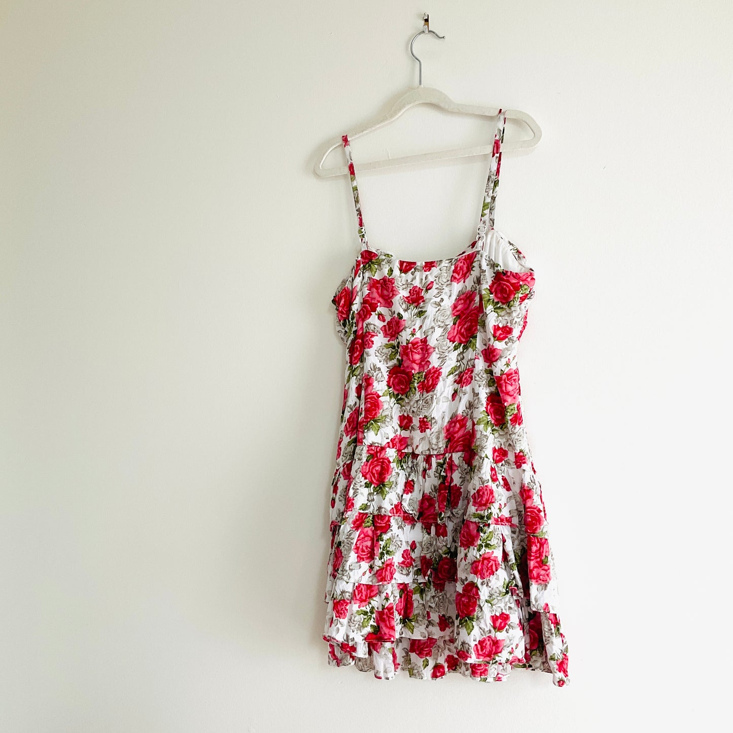 Rosy Floral Ruched Mini Dress