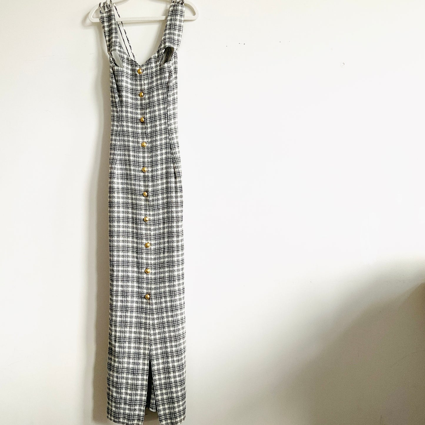 Boutique Plaid Maxi Dress