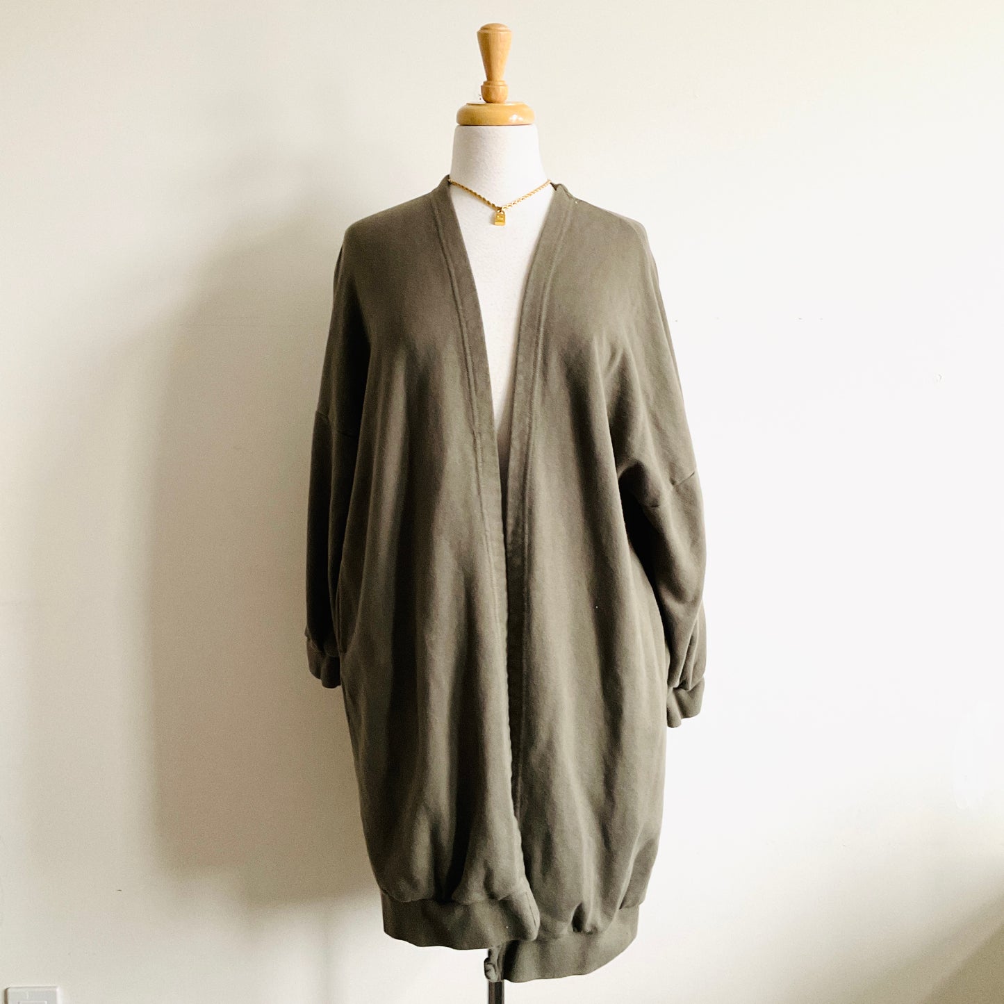 Oak + Fort Olive Long Cardigan