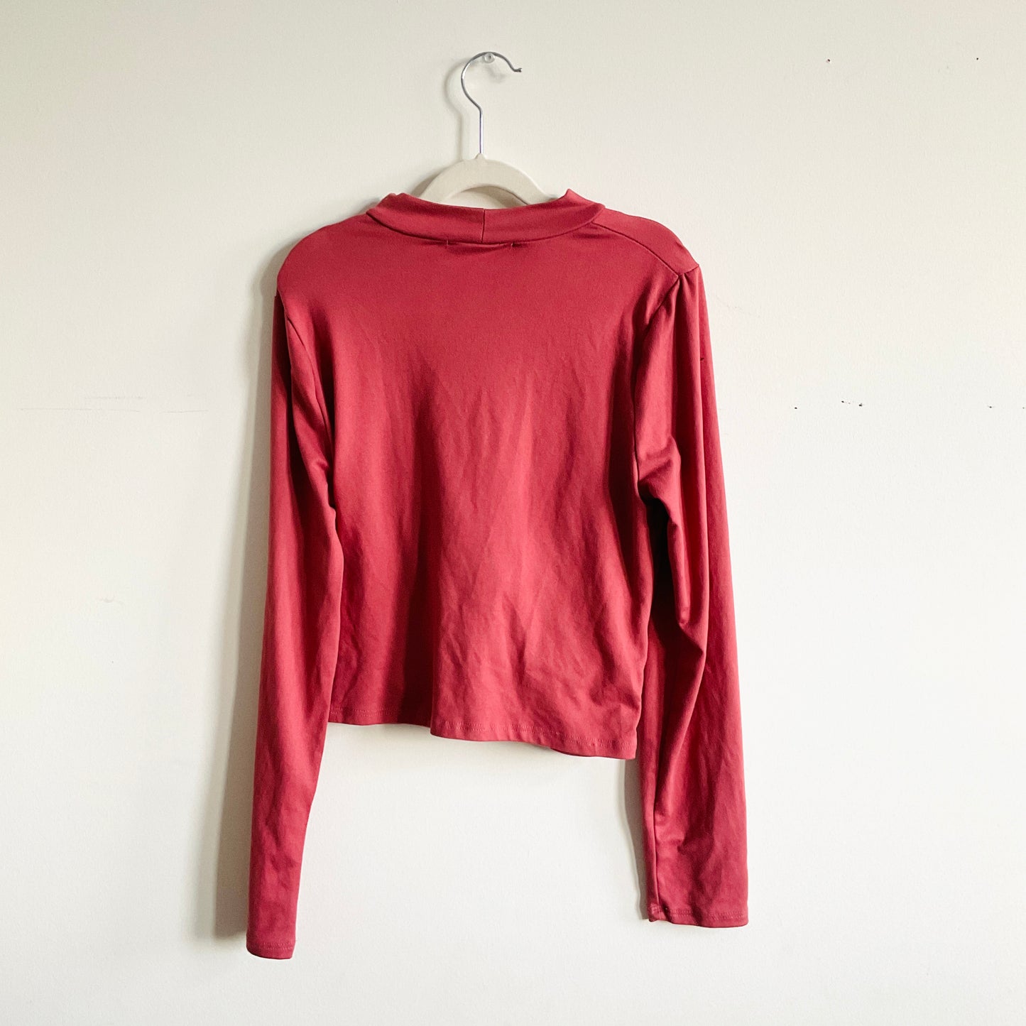 Gaze Twist-front Mockneck Longsleeve