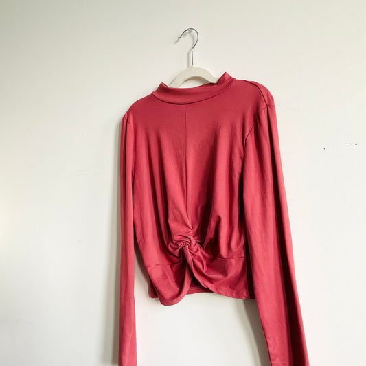 Gaze Twist-front Mockneck Longsleeve