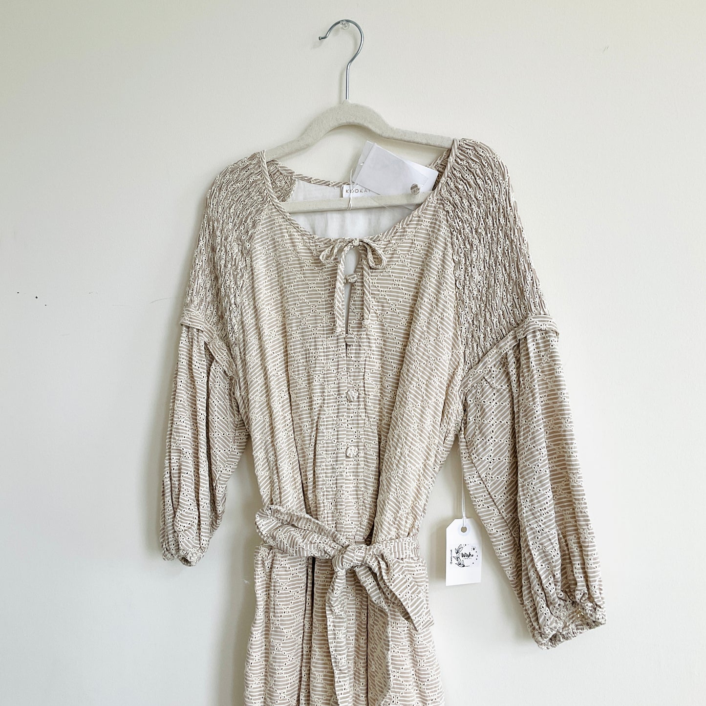 Kookai Eyelet Boho Mini Dress