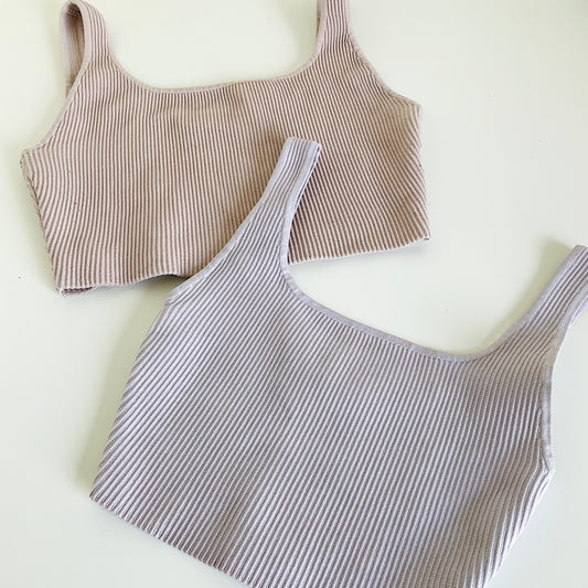 Babaton Cropped Sculpt Knit Tanks