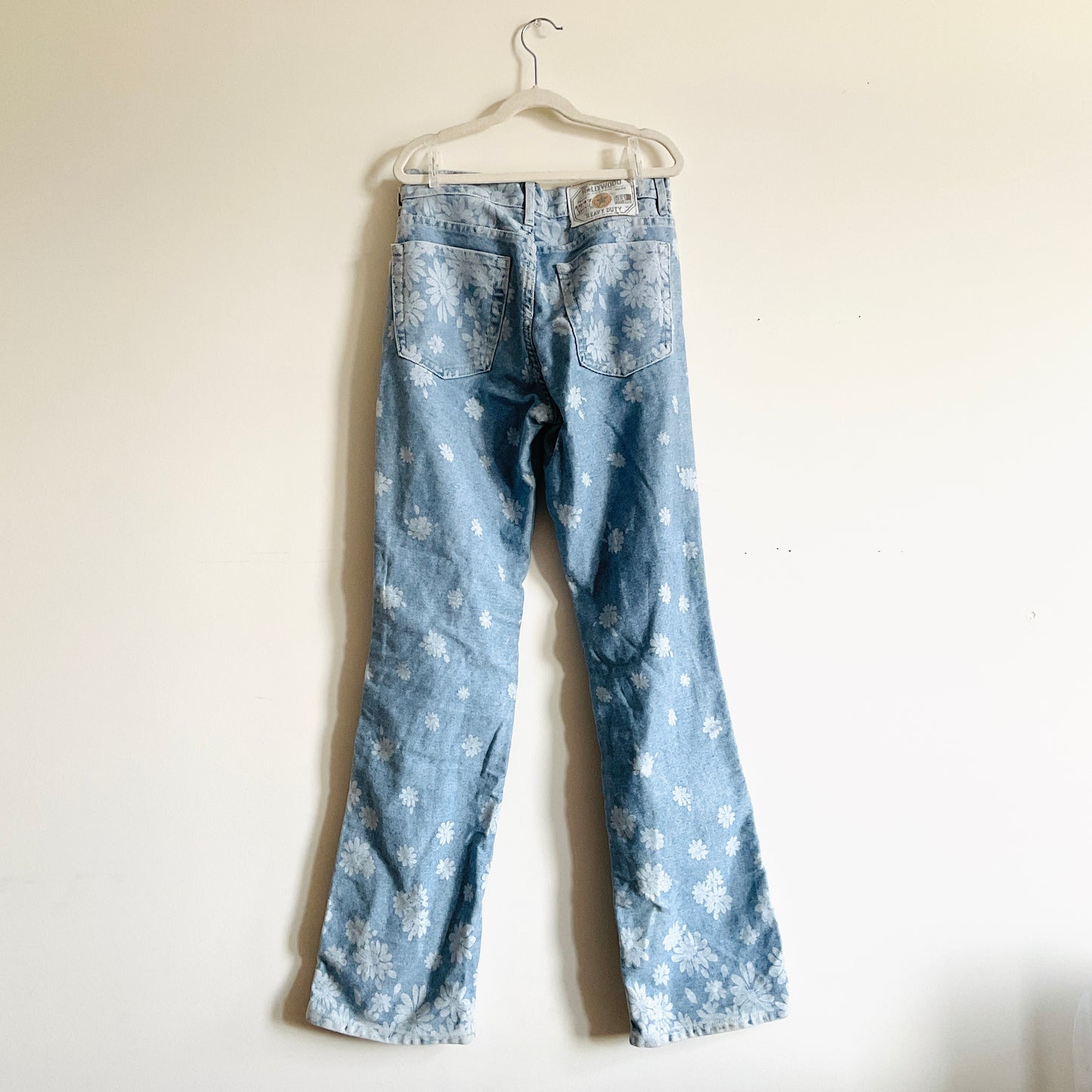 Boutique Floral Straight-leg Denim Pants